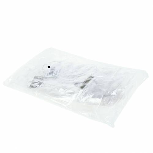 Floristik24 Snöflinga att hänga 11cm transparent, glitter 12st