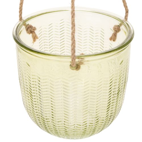 Hängande glaskruka, dekorativ glaskruka, retrostil, grön/brun, 14,5 cm, 2 stycken | Floristik24.se