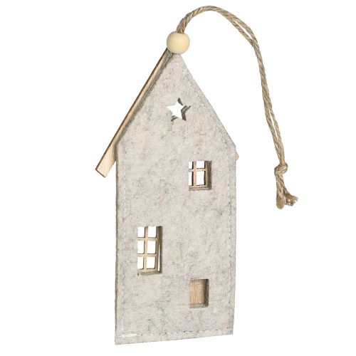 Artikel Hus för upphängning av julfiltdekor beige 15cm 6 st