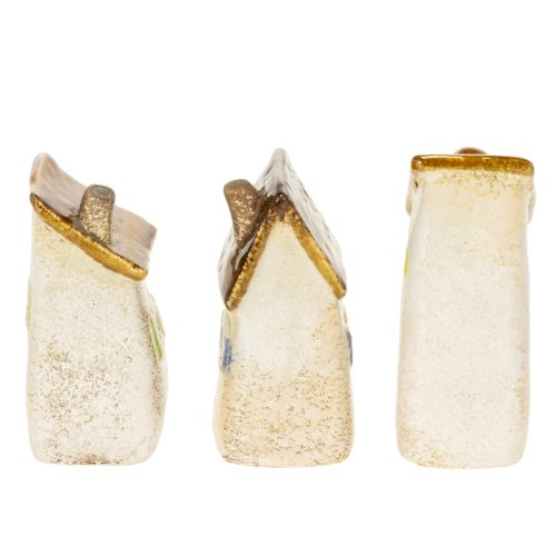 Artikel Keramisk heminredning för inomhusbruk och blomkrukor. Perfekt present. 10 cm, 3 stycken.