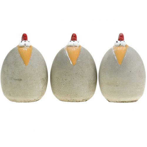 Floristik24 Dekorativ figur kukbetong 12cm 3st