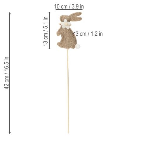 Artikel Dekorativ påskharefigur för vårdekorationer och säsongsbetonade accenter, 42 cm, 8 stycken