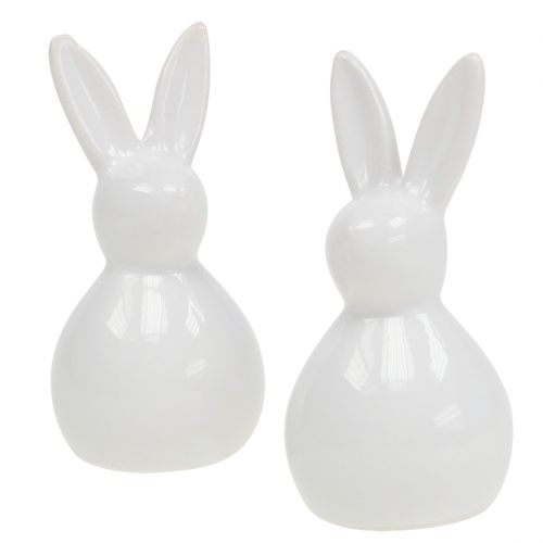 Bunny keramisk vit 7,5 cm 6st | Floristik24.se