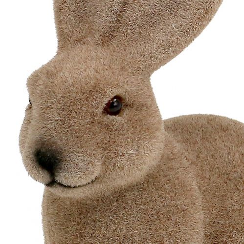 Floristik24 Kanin flockad brun 15,5 cm 4st