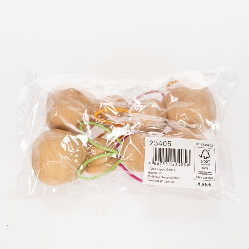 Artikel Dekorativ träkaninfigur med trådöron för moderna påskdekorationer, 11 cm, 4 stycken