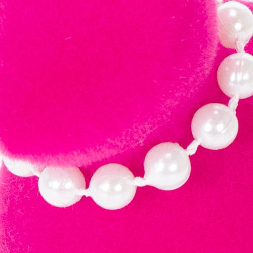 Artikel Dekorativ påskharefigur med pärlhalsband, perfekt för vardagsrum eller sovrum, 13 cm, 4 stycken