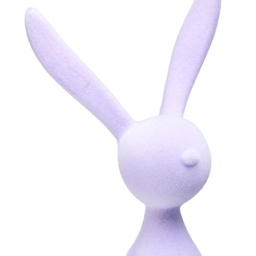 Floristik24 Kantpall Bunny Flocked Easter Bunny Sitting – 2nd Choice – Lila 56cm