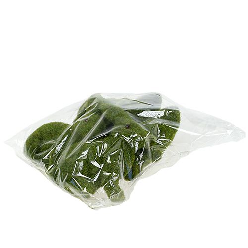Floristik24 Kanin sittande grön flockad H13.5cm 4st