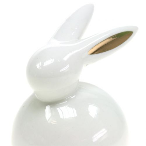Floristik24 Påskfigur kanin vitguld 8,5 cm 4st