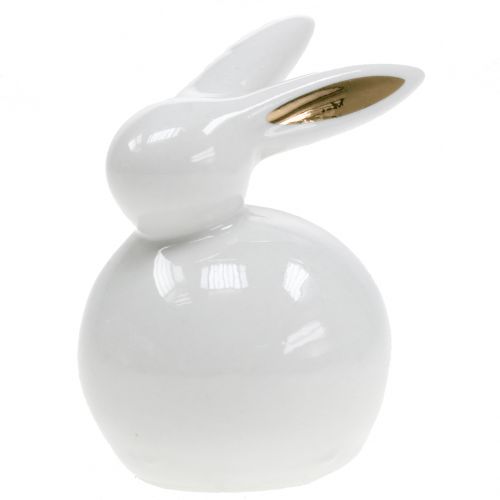 Floristik24 Påskfigur kanin vitguld 8,5 cm 4st