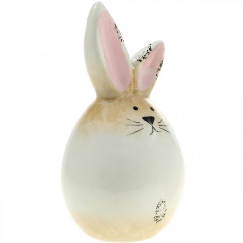 Artikel Påskhare keramik vitt ägg dekorativ figur kanin Ø6cm H11,5cm