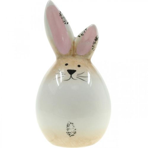 Artikel Påskhare keramik vitt ägg dekorativ figur kanin Ø6cm H11,5cm
