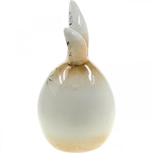 Artikel Påskhare keramik vitt ägg dekorativ figur kanin Ø6cm H11,5cm