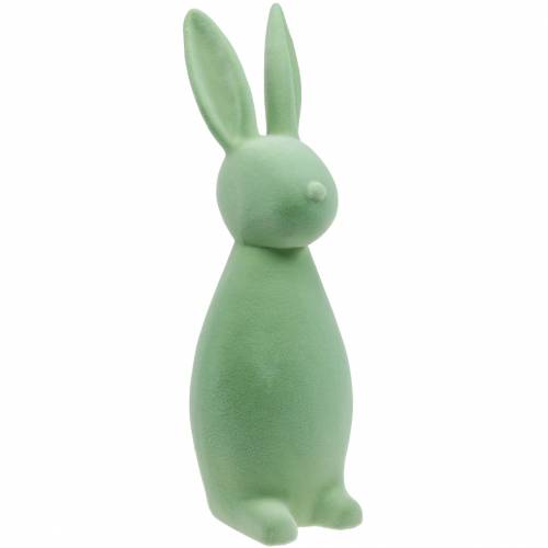 Floristik24 Påskdekoration kanin 47cm grön flockad påskharen dekoration figur påsk