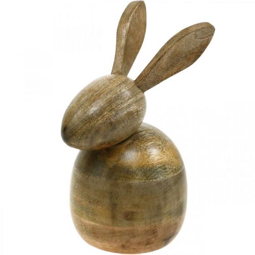 Floristik24 Sittande träkanin, dekorativ kanin, trädekoration, påsk 18cm
