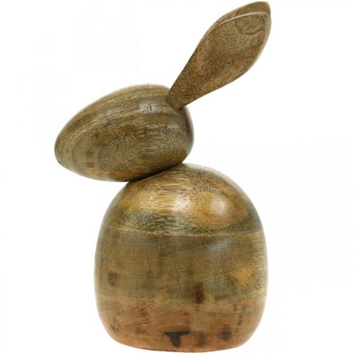Floristik24 Sittande träkanin, dekorativ kanin, trädekoration, påsk 18cm