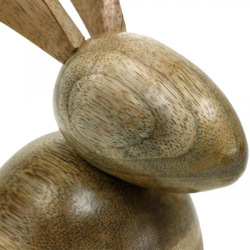 Floristik24 Sittande träkanin, dekorativ kanin, trädekoration, påsk 18cm