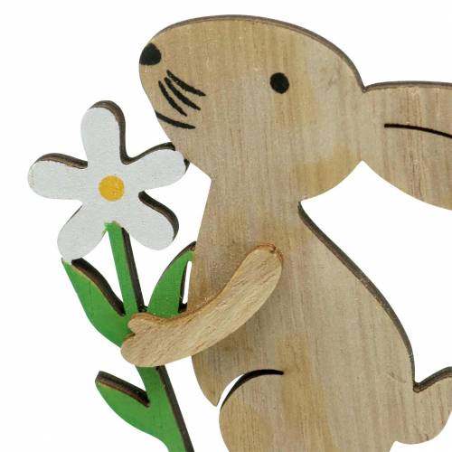 Artikel Blompluggskanin av trä 9cm 12 st