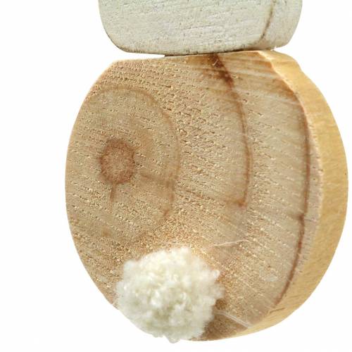 Floristik24 Påskhare för upphängning av kräm, naturträ assorterad H10,5cm 8 st
