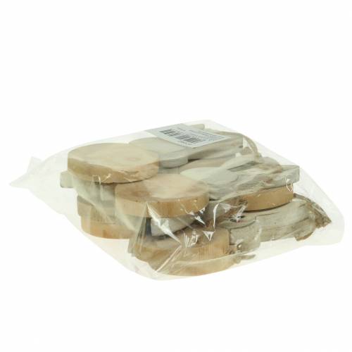 Floristik24 Påskhare för upphängning av kräm, naturträ assorterad H10,5cm 8 st