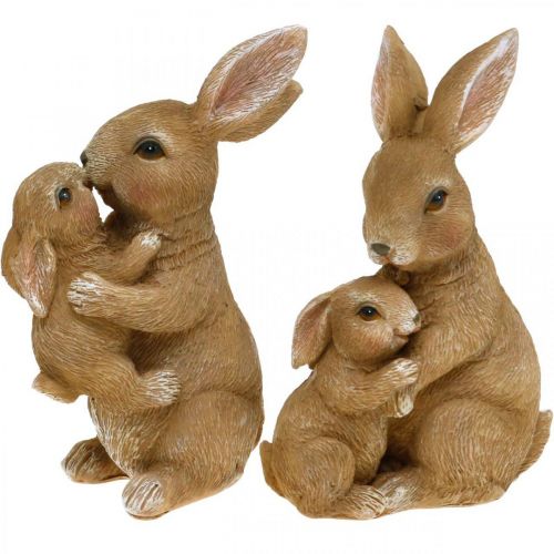 Floristik24 Kanin dekoration figurer kanin familj påsk dekoration H11,5cm 2st