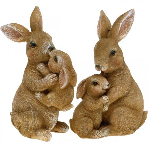 Floristik24 Kanin dekoration figurer kanin familj påsk dekoration H11,5cm 2st