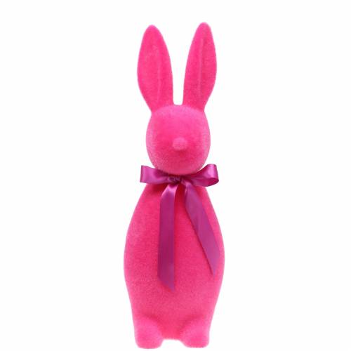 Kanin flockade rosa H42cm