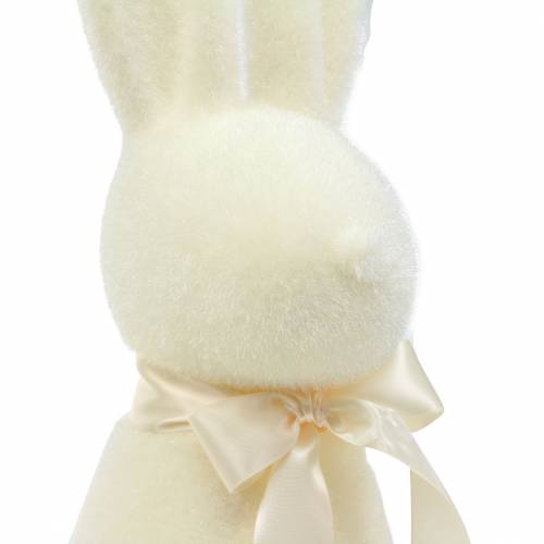 Floristik24 Bunny flocked krämvit H49cm