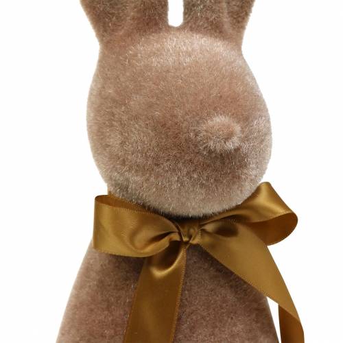 Floristik24 Flockad kanin brun H42cm