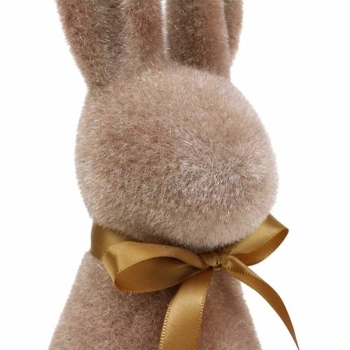 Floristik24 Kanin flockad brun 30cm 2st