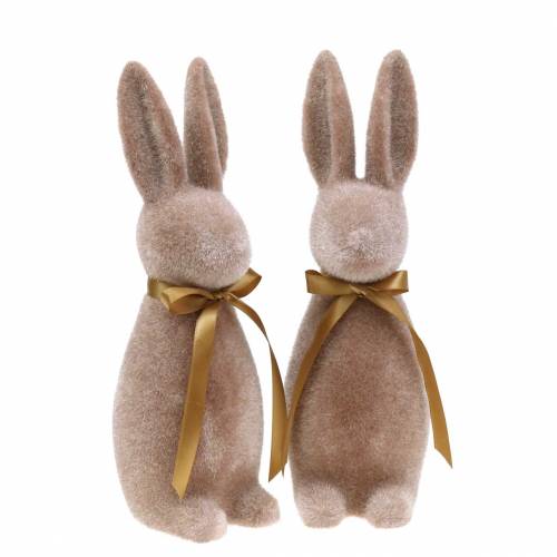 Kanin flockad brun 30cm 2st