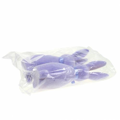 Floristik24 Kanin flockade lila lila H30cm 2st