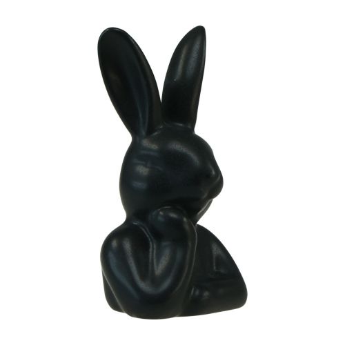 Kanintänkande liten kaninbyst svart 6×4×10,5cm
