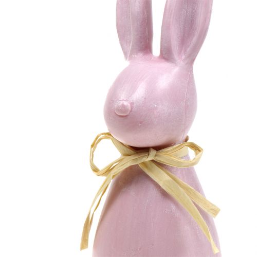 Floristik24 Påskharar rosa H29cm 2st