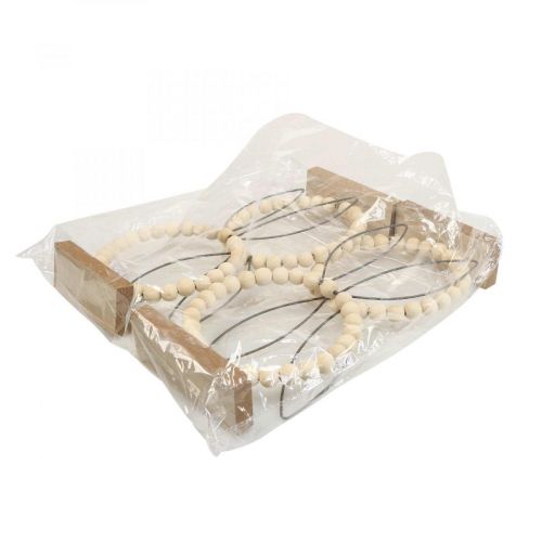 Floristik24 Dekorativ ring kanin dekoration bordsdekoration påskträ rost H27,5cm 4st