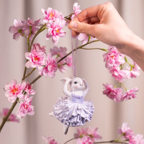 Artikel Ballerinakaninhängen, en höjdpunkt för påskgrenar eller julgranar, 12 cm, 2 stycken