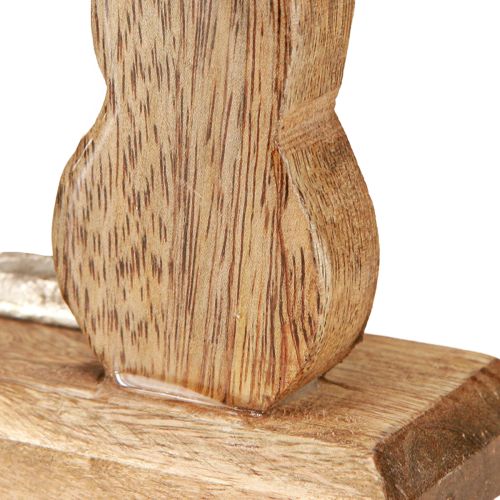 Artikel Dekorativ kanin Metall &amp; Trä – Modern påskfigur i naturlig design 22cm 2 st