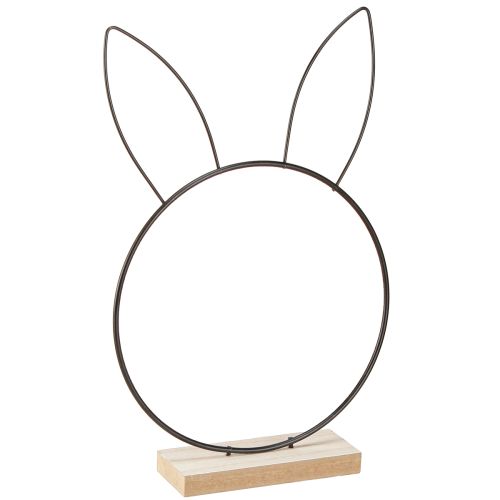 Artikel Kanin Dekorring Metall Trä Natursvart Ø20cm 2st