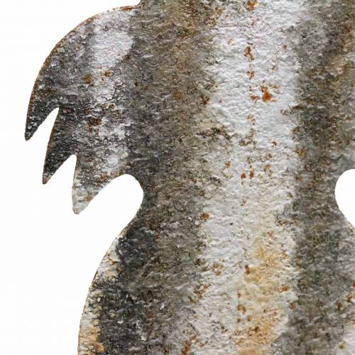 Floristik24 Påsk dekoration kanin för att hålla rost björk look metall 16,5 × 32 cm