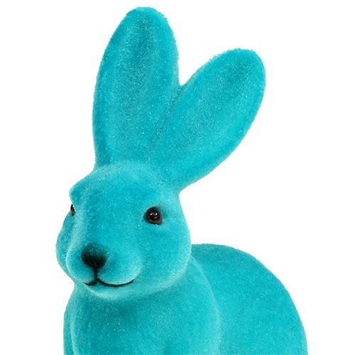 Floristik24 Kaniner turkos 15,5 cm flockade 4st