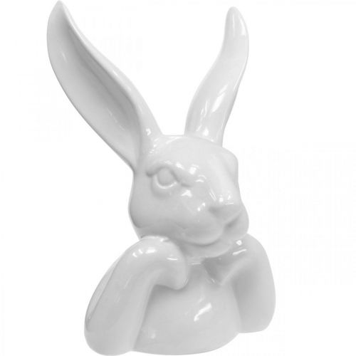 Floristik24 Deco kanin vit, byst kaninhuvud, keramik H21cm