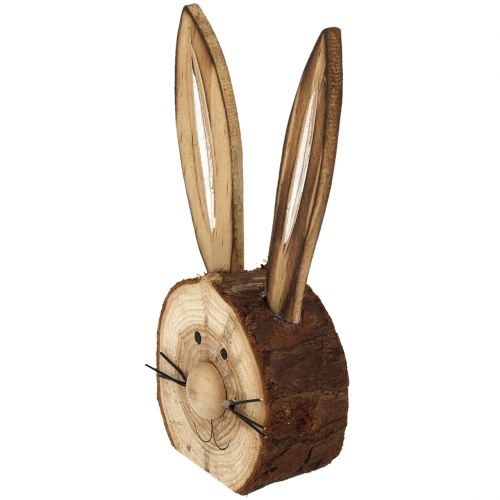 Floristik24 Kaninhuvud av trä natur 11cm - 12cm 6st