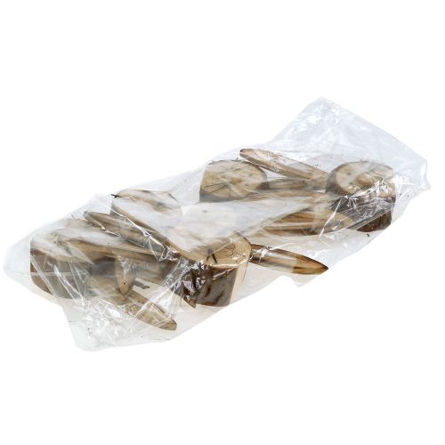 Floristik24 Kaninhuvud av trä natur 11cm - 12cm 6st