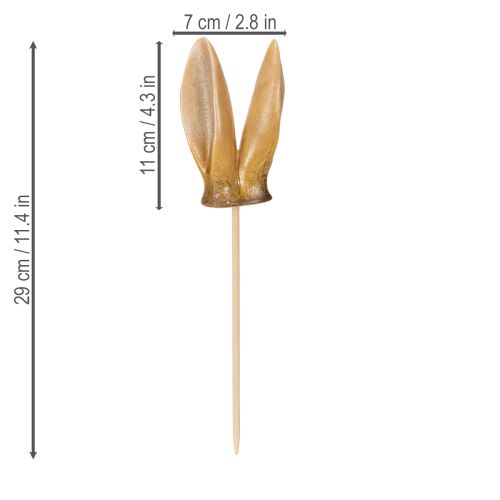 Artikel Trädgårdsstång med kaninöron, vårdjursfigur för trädgårds- och påskdekorationer, 29 cm, 4 delar