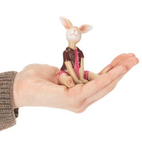 Artikel Påskharefigurer, söt bordsdekoration för påsk och vår, 9 cm, 4 delar