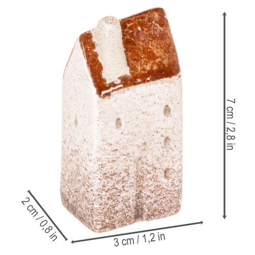 Dekorativt keramikhusset, miniatyrhus för stående, 7 cm, 3 delar | Floristik24.se