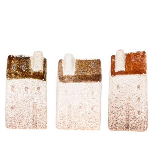 Dekorativt keramikhusset, miniatyrhus för stående, 7 cm, 3 delar | Floristik24.se