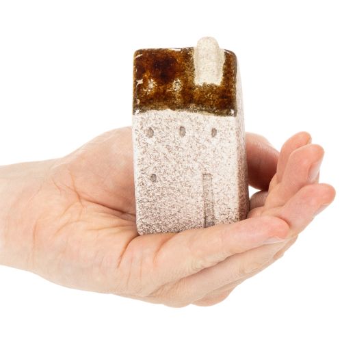 Dekorativt set med miniatyrhus i keramik, bordsdekoration, 9 cm, 3 delar | Floristik24.se