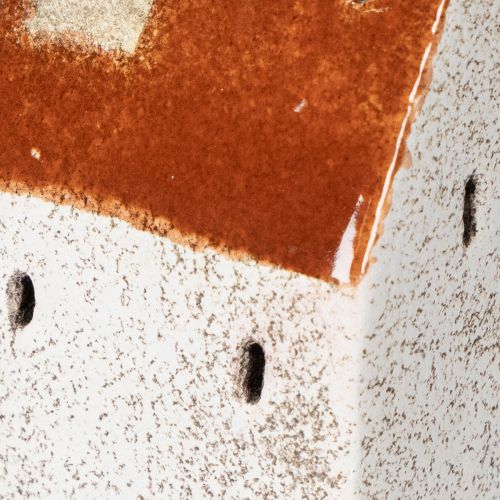 Keramisk husdekoration med skorsten, värmeljushus, höst och vinter, 13 cm, 2 stycken | Floristik24.se