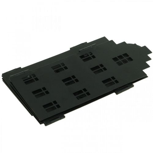 Floristik24 Deco house metall svart stativ stadssilhuett 40 × 18cm
